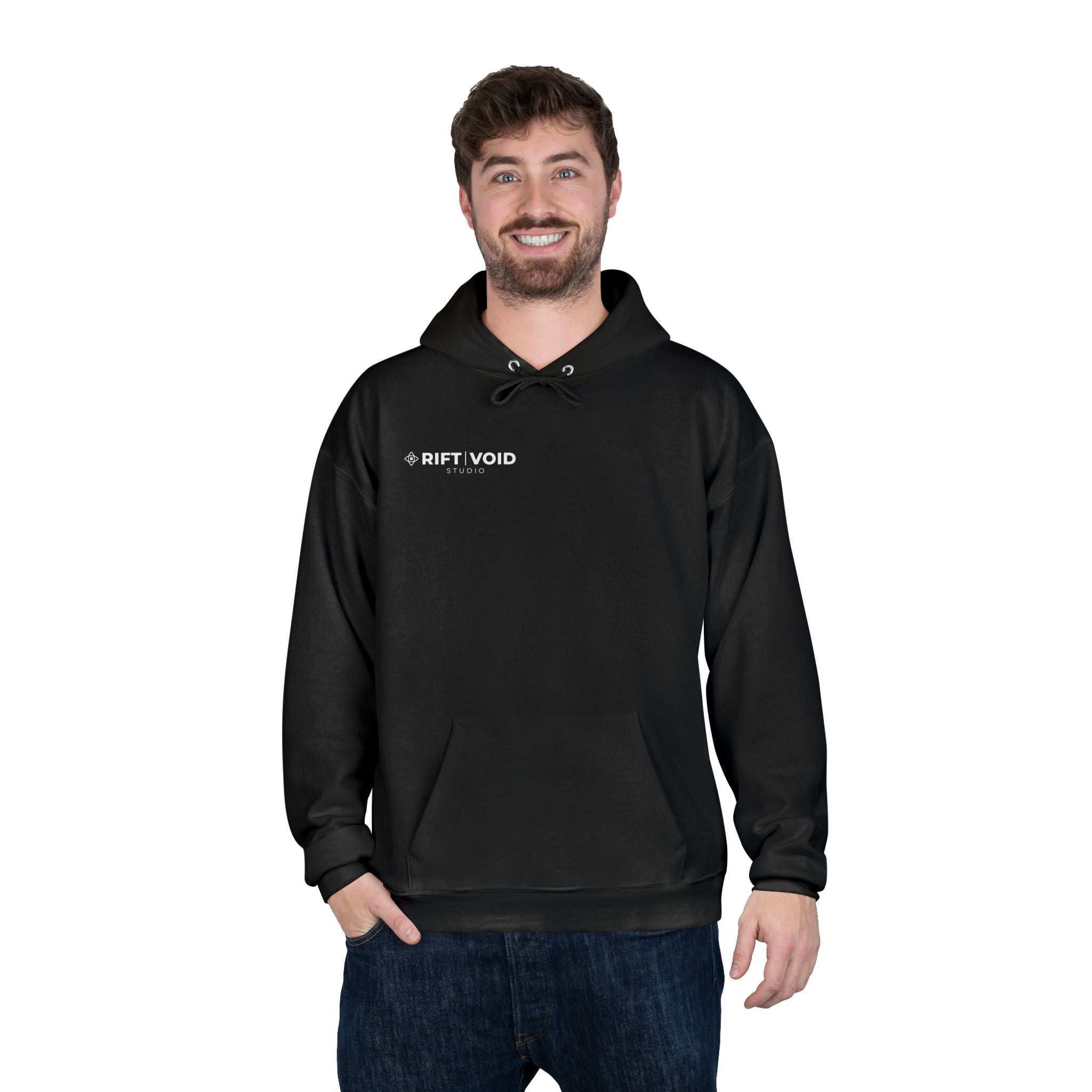 Skull Fire & Ice Hoodie — Split-Element Graphic Pullover